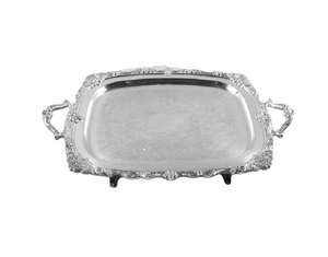 Bandeja decorativa de latón para decoración navideña del hogar, perfecta para un servicio elegante con acabado liso de ELEGANT DESIGNS - Product Image 1