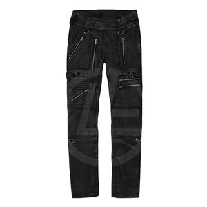Pantalons de jogging en cuir pour hommes, légers, décontractés, coupe droite, taille mi-haute, coupe slim, haute qualité, hiver, look urbain, ourlet retroussé - Product Image 1