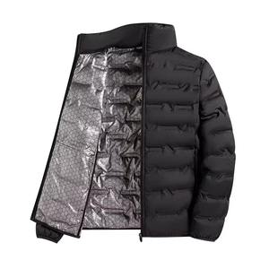 Winter <b>White</b> Down <b>Jacket</b> <b>Men</b> Graphene Self-heating Windproof Pleated <b>Puffer</b> <b>Jackets</b> Stand Collar Casual Warm Down Coats Male - Product Image 1
