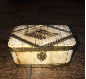 Bone Inlay Jewelry Box Antique Design Box Bone Inlay Mother of Pearl Home Decorative Box - Product Image 5