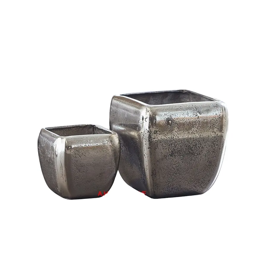 Premium Kwaliteit Exclusief Ontwerp Aluminium Metalen Vaas Met Metalen Basis Voor Bruiloft Tafel Top Decoratie