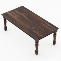 Meubles en bois de teck massif Java, ensemble table et chaises de salle à manger rustique moderne antique 8 places, sièges en cuir, fabriqué à la main, personnalisé