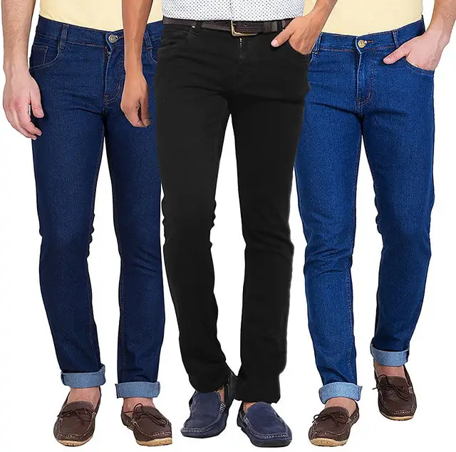 Vente en gros de nouveaux modèles de Jeans personnalisés pour hommes, pantalon pour garçon, fabricant classique lavé hommes Slim hommes de marque jeans grande taille Skinny