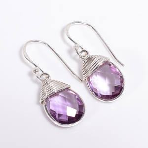 925 Sterling Silver Threader Drop <b>Earrings</b> <b>Black</b> <b>Onyx</b> Oval Cut Gemstone Handmade Antique Silver Jewelry Weddings Parties Gifts - Product Image 2