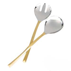 Top Quality Elegant Metal Silver & <b>Gold</b> <b>Serving</b> <b>Spoon</b> & Fork Set in Bulk Price From India - Product Image 1
