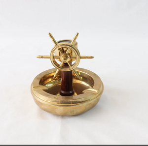 Trendy Nautical Ashtray Nautical <b>Ships</b> <b>Wheel</b> Compass Vintage Ashtray High Quality Best Nautical <b>Ship</b> <b>Wheel</b> Handmade Decor - Product Image 1
