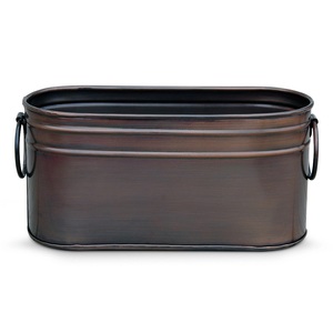 hot sale <b>Garden</b> Winds oval Planter Galvanized Metal Planters & Cast Iron Tubs best selling modern galvanized planters - Product Image 2