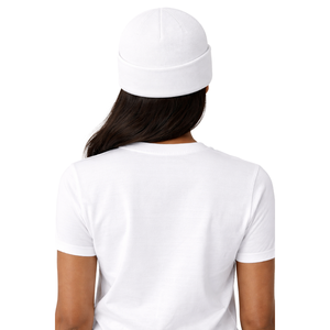 Chapeau beanie blanc Soror, sororité grecque, femmes, rose et vert, sororité universitaire, hiver, tricot, élégant, décontracté, vêtements - Product Image 2