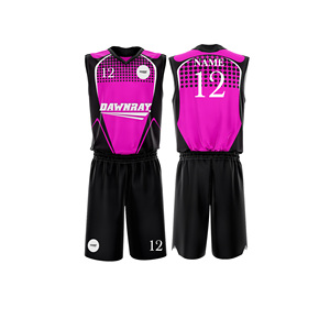 Ensemble de maillots de basket-ball personnalisés, maillot et short en polyester respirant à séchage rapide, vêtements de sport d'équipe pour hommes, femmes et jeunes - Product Image 5