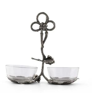 Bol à noix de luxe en argent, fait main, en acier inoxydable poli, écologique, compatible lave-vaisselle, plateau de service contemporain pour condiments - Product Image 5