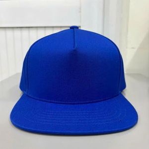 Casquette Snapback unie avec profil haut bleu à 5 panneaux, réglable pour les activités de plein air, logo personnalisé, Gorras Snapback Hats au Vietnam - Product Image 1