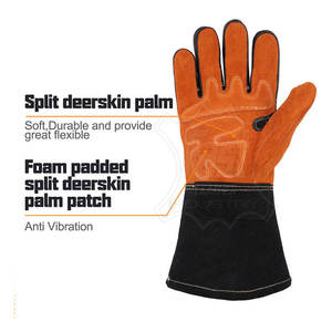 Gants de soudage multifonctionnels de protection contre les chocs de chaleur 2025 à vendre, gants de soudage résistants - Product Image 2