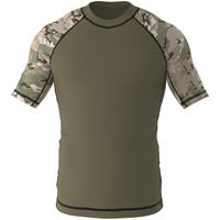 Último estilo Diseño personalizado Media manga MMA Fighting Rash Guard Equipo de entrenamiento para hombres con Premium Washed Technics Nuevo lanzamiento