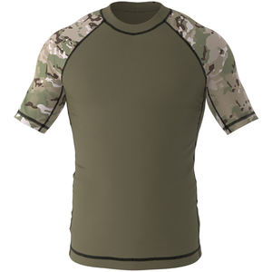 Latest Style Custom Design Half Sleeve MMA Fighting Rash Guard Men's Training Gear with Premium Washed Technics New Release - Product Image 1