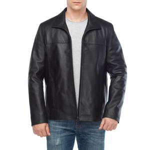 Chaqueta de piel de oveja a la moda personalizada para hombre al mejor precio, cuello levantado y tela de lona hecha en Pakistán - Product Image 5