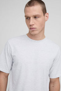 T-shirt en coton épais avec logo personnalisé tissu doux respirant coupe ajustée été col uni temps chaud tenue décontracté t-shirts pour hommes - Product Image 2