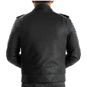 Avirex de talla grande auténtico deporte casual cuero genuino traje de vuelo chaqueta hombres solapa piel de oveja francés piel de cordero chaquetas universitarias - Product Image 5