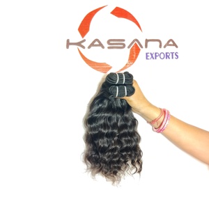 Le tressage en gros vietnamien naturel brut fabrique des faisceaux alignés sur les cuticules 100% extensions de cheveux humains non traités à vagues profondes - Product Image 3