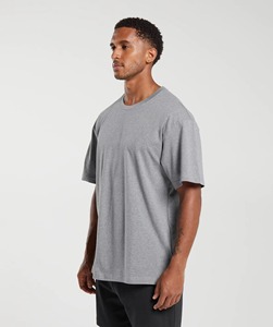 Camisetas de Hombre al por Mayor de la Mejor Calidad, 100% Algodón, Camiseta Esencial Extra Grande Color Gris Guijarro - Product Image 6
