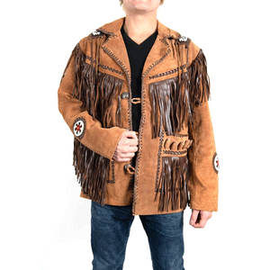 Chaqueta de Hombre con Flecos, Estilo Casual Urbano, de Lona, para Invierno, de Secado Rápido, Transpirable, con Botones de Cuerno, Diseño Personalizado, Mayorista, Superventas - Product Image 1