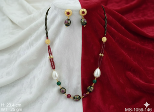 Elegant Fancy Style Antique <b>Jewellery</b> High Gold Polish Ethnic Beaded Mala <b>Set</b> Ideal <b>for</b> <b>Women</b> <b>for</b> Parties Weddings - Product Image 2