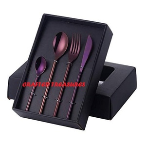 Fournisseur en gros en Inde, ensemble de couverts élégants en acier inoxydable plaqué argent, qualité supérieure, cuillère, fourchette, couteau, ensemble de couverts - Product Image 1