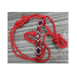 Nailon rojo de alta calidad, duradero, Inglés occidental, diseño geométrico, cuerda con cuentas, Halter, superventas, fabricantes indios, venta al por mayor - Product Image 2