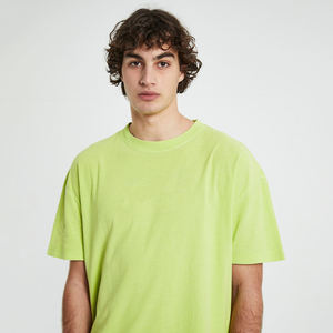 Camiseta de Algodón 100% de Alta Calidad para Hombre, Estampado Personalizado, Talla Grande, Antiarrugas, con Diseño en los Hombros, Estampado Liso, Largo - Product Image 2