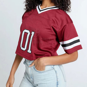Top Corto de Fútbol Americano para Mujer, Nuevo Estilo, con Logotipo Personalizado, Transpirable, para Venta en Línea - Product Image 3