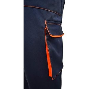 Combinaison de travail professionnelle unisexe CBF Balducci Group, multi-poches, bleu/orange, industrielle, robuste, fabriquée en Albanie - Product Image 5