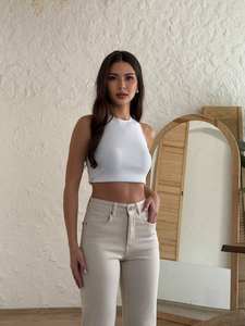 Jeans en denim pour femmes, de haute qualité, confortables, respirants, tissu extensible, écologiques, styles décontractés, polyvalents, vente en gros - Product Image 2