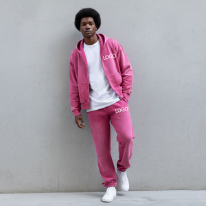 Ensemble survêtement de haute qualité pour hommes, vente chaude, couleurs personnalisées, imprimé tendance, survêtement mi-lourd, sweat-shirt à capuche, pantalon large et ample - Product Image 1