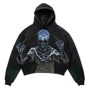 Nuevo estilo 100% algodón DTG sudaderas con capucha impresas 500 + GSM Heavyweight Men's Fleece Winter Relieve Screen Print sudaderas 400 GSM - Product Image 3