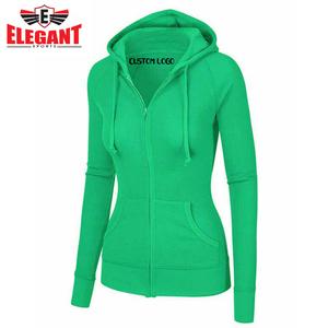 Women Zipper Style Multi Color <b>Fleece</b> <b>Hoodies</b> With Pocket Your Own Logo Design Women <b>Hoodies</b> by ELEGANT SPORTS - Product Image 2