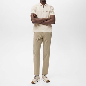 ซิปครึ่งแขนสั้นสำหรับผู้ชายผ้าใยไผ่ระบายอากาศได้ดี100% สำหรับเสื้อเชิ้ตซิปด้านหน้า - Product Image 1