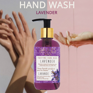 SAULES Savon liquide pour les mains à la glycérine et à la lavande, hydratant pour tous types de peau, 200 ml, certifié ISO9001, OEM/ODM, étiquette privée - Product Image 3