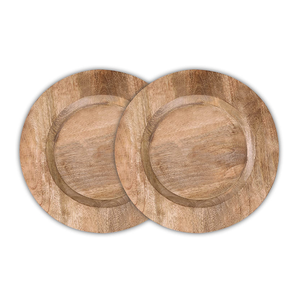 Wood Charger Plate for Dining <b>Party</b> Designs Decorative Dishes Plates Serving Trays for kitchenware and use - Product Image 1