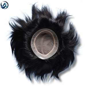 Patch de cheveux humains vierges indiens de haute qualité pour hommes 100g-Kinky Straight/Loose Deep Wave/Kinky Curl Styles - Product Image 4