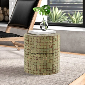 Mesa compacta al mejor precio para dormitorio, área de recepción, incrustaciones de cáscara de coco, muebles modernos para sala de estar con condiciones de pago flexibles - Product Image 1