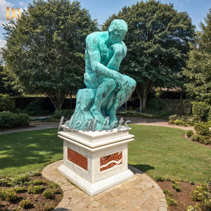 Estatua de Rodin Adam de bronce de tamaño real, escultura de arte clásico de latón fundido para decoración de jardín - Product Image 5