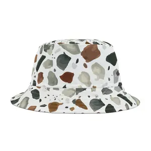棕色抽象图案水桶帽男女100% 涤纶高品质帽子品牌价格便宜