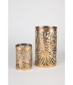 Lot de 2 bougeoirs votifs en métal doré Dessus de table Votive de Noël de qualité supérieure Décoration intérieure - Product Image 6