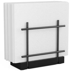 Porte-serviettes et distributeur en métal noir au design moderne, organisateur autonome pour la maison et les restaurants - Product Image 1