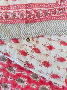 Handmade Jaipuri Block Print Cotton Razai <b>King</b> <b>Size</b> Kantha Reversible Dohar - Product Image 4