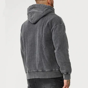 OEM personalizado Vintage Streetwear hombres Sudadera con capucha de gran tamaño de manga regular con patrón de impresión caliente diseñador de la marca Sudadera con capucha a la venta - Product Image 6