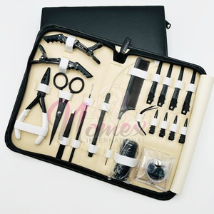 Nomex ชุดเครื่องมือต่อผมระหว่างประเทศเคสหรูหราสีดำด้านเกรดการผ่าตัดสแตนเลสสีดำนู้ดชุด All-in-One - Product Image 3