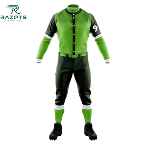 Conjunto de uniforme de béisbol de poliéster 100% transpirable de alta calidad personalizado para entusiastas del deporte - Product Image 5