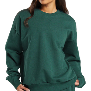 Sudadera de Mujer de Manga Larga de Algodón con Logotipo Personalizado de Alta Calidad, Transpirable, Sostenible, Informal, Lisa - Product Image 1