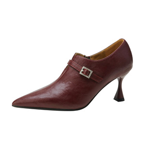 Escarpins à talons hauts en daim à bout pointu pour femmes, design élégant pour mariage, fête et banquet, nouveaux styles - Product Image 5