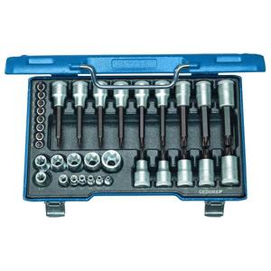 Jeu de douilles à embouts Torx Gedore 1/2''+1/4'', kit d'outils de 34 pièces - Product Image 1